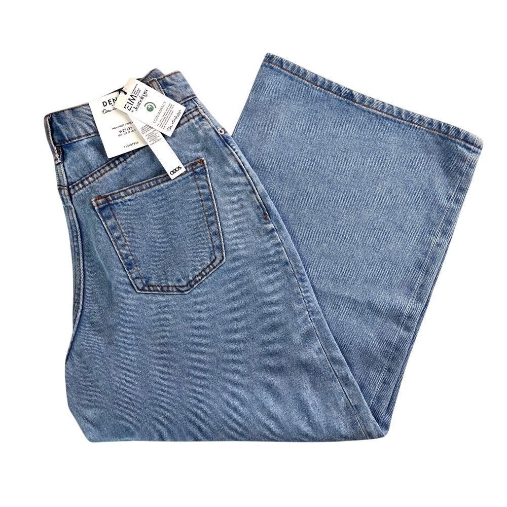 Miss Selfridge Womens Wide Leg Ankle Crop Light Denim Jean Pants,‎ Miss  558